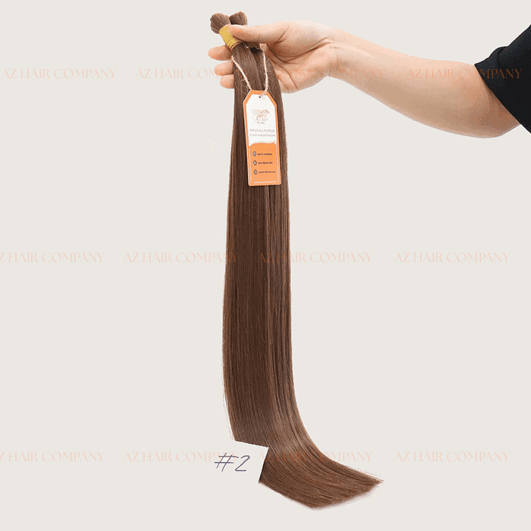 Lustrous-Vietnamese-Bulk-Hair-Extensions-Color-#2-Factory-Price